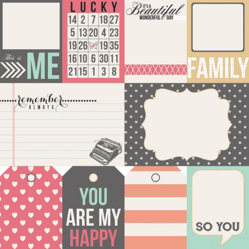 Teresa Collins Designs - Daily Stories  Remember  12 x 12 Double Sided Patterned Paper