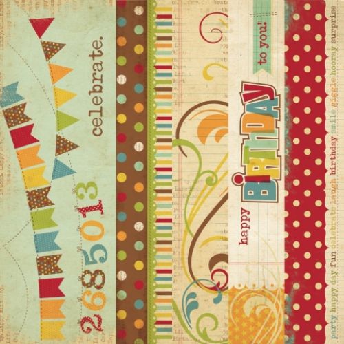 Simple Stories - Happy Day - 2x12 Border & 4x12 Title Strip Elements