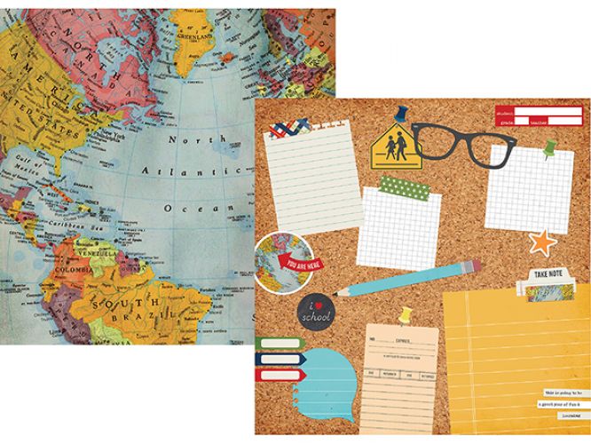 Simple Stories - Smarty Pants - 2 Cool 4 School 12x12 Designer Cardstock