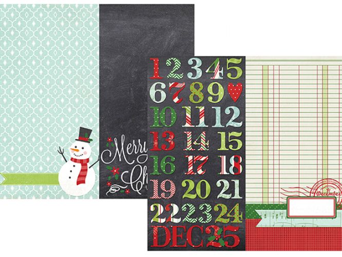 Simple Stories - December Documented - 6x12 Page Elements