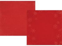 Simple Stories - December Documented - Red Snowflake/Red Chevron - 12x12 Simple Basics