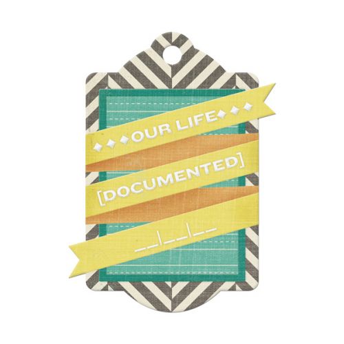 We R Memory Keepers - For the Record - Embossed Tag - Our Life