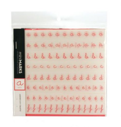 American Crafts - Mini Marks Rubon book - Kate Pink