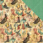 Graphic 45 - Enchanted Forest Collection - Double-Sided Cardstock 12"X12"- Dazzling Damsel