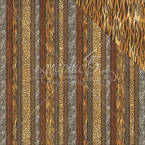 Graphic 45 - Safari Adventure Double-Sided Cardstock 12"X12" - Exotic Patterns