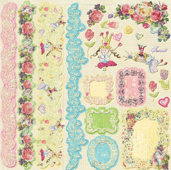 Prima Marketing Inc - Sweet Fairy - Glittered CardStock Stickers