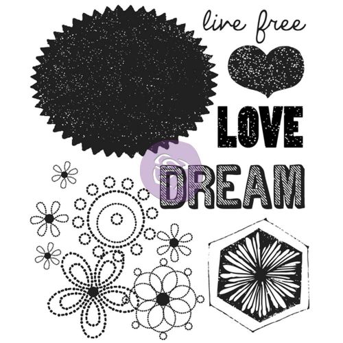 Prima Marketing Inc - Free Spirit Collection - Clear Stamps 2.5"X3" - #2 Love, Dream