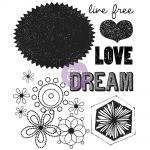 Prima Marketing Inc - Free Spirit Collection - Clear Stamps 2.5"X3" - #2 Love, Dream
