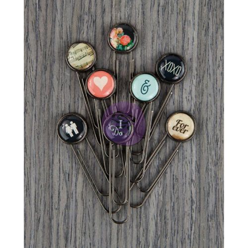 Prima Marketing Inc - Something Blue Collection - Typewriter Key Paper Clips 2" 8/Pkg