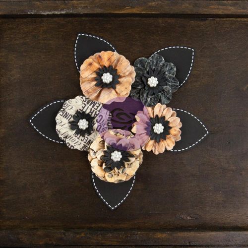 Prima Marketing Inc - Cartographer Collection - Paper Flowers - Voyager