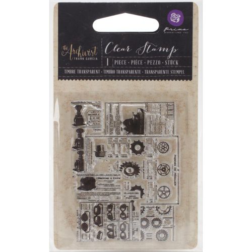 Prima Marketing Inc - The Archivist Collection - Clear Stamps 2.5"X3" - Newsprint