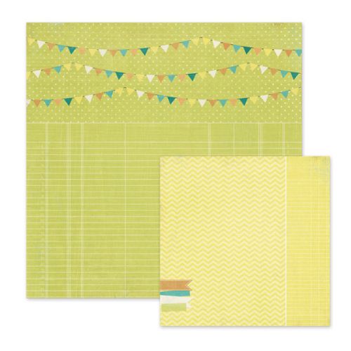 We R Memory Keepers - For the Record - Double Sided Patterned Paper - Ledger