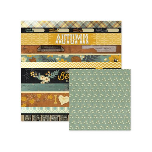 We R Memory Keepers - Harvest Collection - 12x12" Printed Paper - Fall Collage