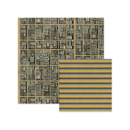 We R Memory Keepers - Harvest Collection - 12x12" Printed Paper - Type Set