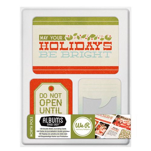 We R Memory Keepers - Albums Made Easy - North Pole Collection - 100 Double Sided Journaling Cards