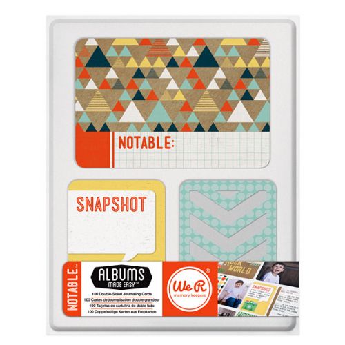 We R Memory Keepers - Albums Made Easy - Notable Collection - 100 Double Sided Journaling Cards