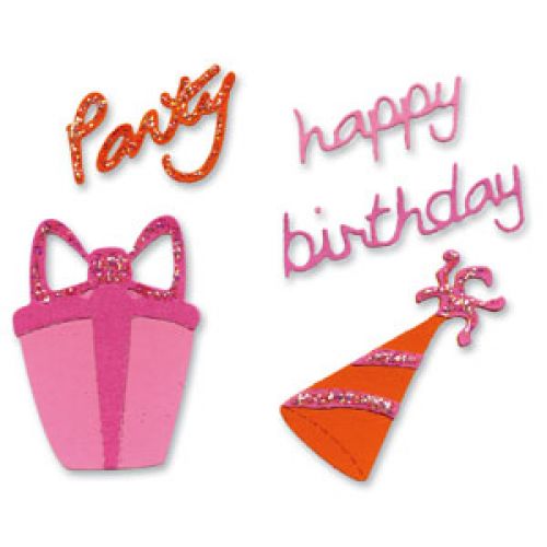 Sizzix Sizzlits Die Set 4PK - Birthday Set #2