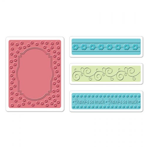 Sizzix - Ornate Frames & Borders Set - 4 Embossing Folders