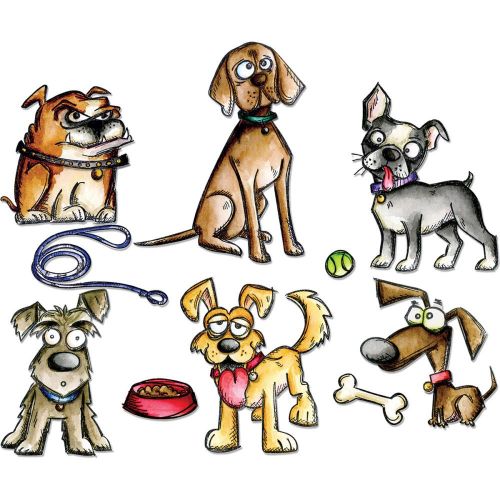 Sizzix - Tim Holtz - Alterations - Thinlits Die 23/Pkg By Tim Holtz - Crazy Dogs