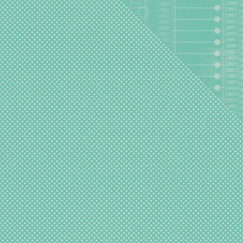 Simple Stories - So Rad - 12 x 12 Double Sided Paper - Teal Dot/Code