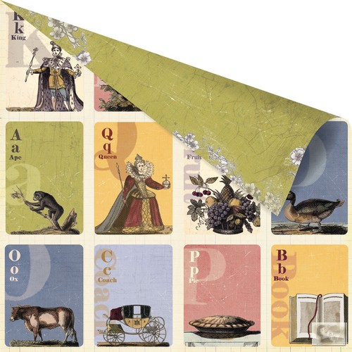 Prima Marketing Inc - Londonerry- Courier 12 x 12 Double Sided Cardstock quality paper