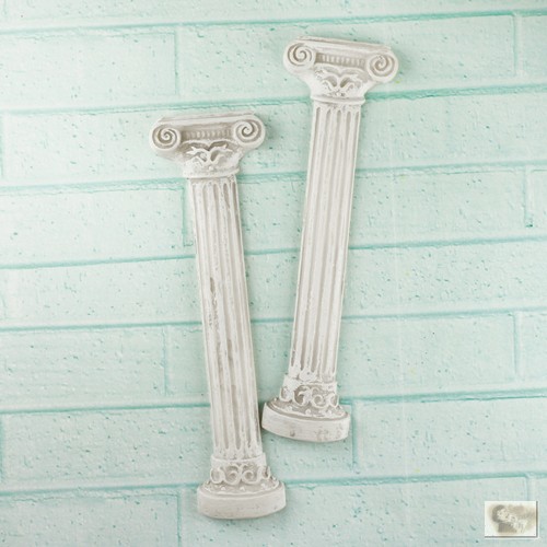 Prima Marketing Inc - Ingvild Bolme Collection - Shabby Chic Treasure - Roman Pillars 2/Pkg 1.25"X4"