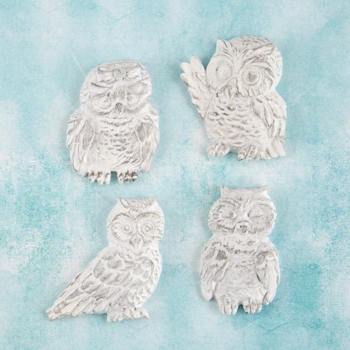 Prima Marketing Inc - Shabby Chic Treasures By Ingvild Bolme - Owls 4/Pkg