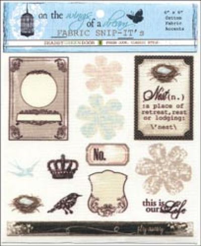 Shabby Green Door - Fabric Snip-It's - Fly Away