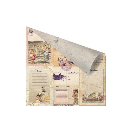 Prima Marketing Inc - French Riviera Collection - Double-Sided Cardstock 12"X12" - Un Petit Mot De La Mer