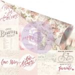 Prima Marketing Inc - Love Story - Pink Foiled Double-Sided Cardstock 12"X12" - Notes That Last Forever