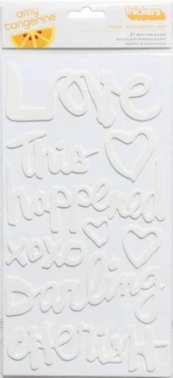 Amy Tan Finders Keepers Thickers Stickers 5.5"X11" 2/Pkg - Today Phrases/White Foam