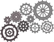 Cheery Lynn Designs Die - Gears (Set of 9)