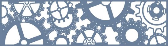 Cheery Lynn Designs Die - Gear Mesh Border (Steampunk Series)
