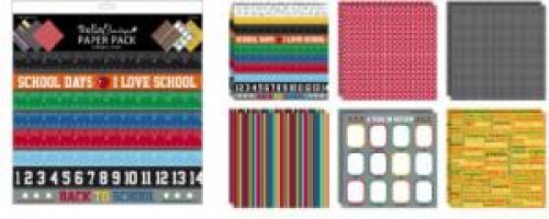 Bella - School Days Paper Pack - 12 Sheet Pack