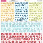 Bella Blvd - Tiny Text Cardstock Alphabet Stickers 12"X12" - Pretty Boy