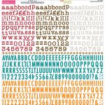 Bella Blvd - Tiny Text Cardstock Alphabet Stickers 12"X12" - Pumpkin Spice
