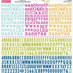 Bella Blvd - Tiny Text Cardstock Alphabet Stickers 12"X12" - Faithful