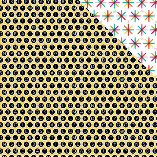 Bella Blvd - Illustrated Faith - Bright & Brave Cardstock 12"X12" - Typed