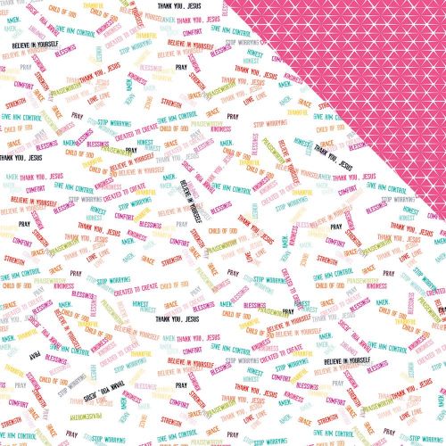 Bella Blvd - Illustrated Faith - Bright & Brave Cardstock 12"X12" - Thank You, Jesus