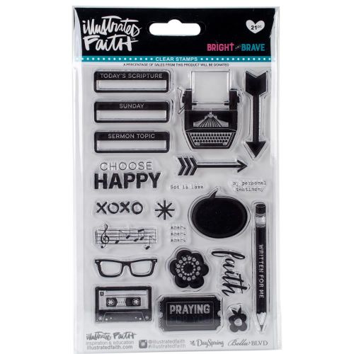 Bella Blvd - Illustrated Faith - Bright & Brave - Clear Stamps