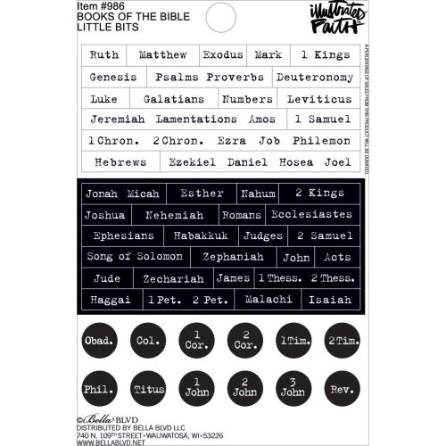 Bella Blvd - Illustrated Faith Whatever Is Lovely - Bits Stickers 4"X6" - B&W Books Of The Bible