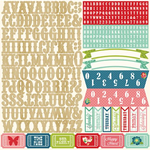 Echo Park Paper Company - Beautiful Life Collection - Alpha Sticker Sheet