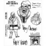 Stampers Anonymous - Brett Weldele Cling Stamps 7"X8.5" - Zombie Santa