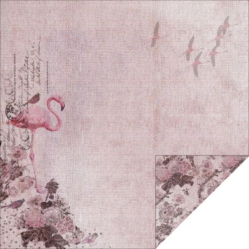 Fab Scraps - Enchanted Gardens - Pink Flamingos