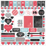 My Mind's Eye - Cupids Arrow No.14 - 12x12 Sticker Accessories Sheet