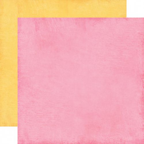 Carta Bella Paper Company - Cool Summer Collection - 12 x 12 Paper - Picnic Pink / Sunshine