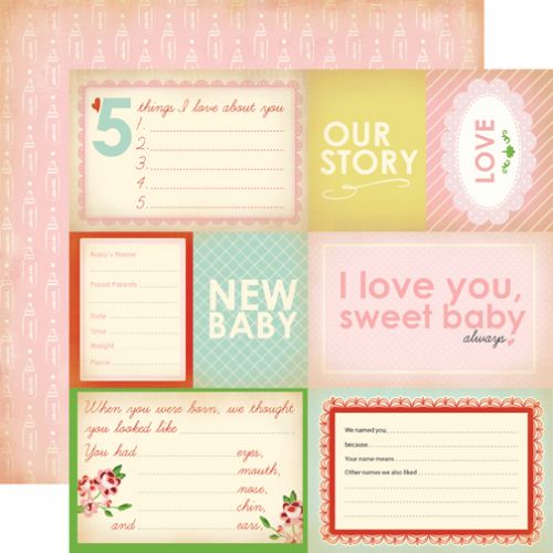 Carta Bella Paper Company - Baby Mine Girl Collection - 12x12" Paper - Our Story