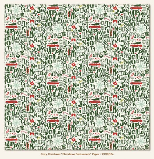My Minds Eye - Cozy Christmas - Christmas Sentiments Paper