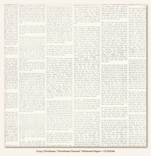 My Minds Eye - Cozy Christmas - Christmas Flannel Glittered Paper