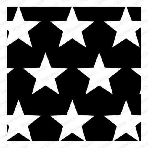 Impression Obsession - Cover-A-Card - Cling Mount Rubber Stamp - Big Stars